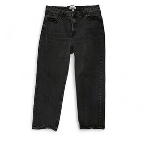 Abercrombie Ultra High Rise Ankle Straight Black Jeans